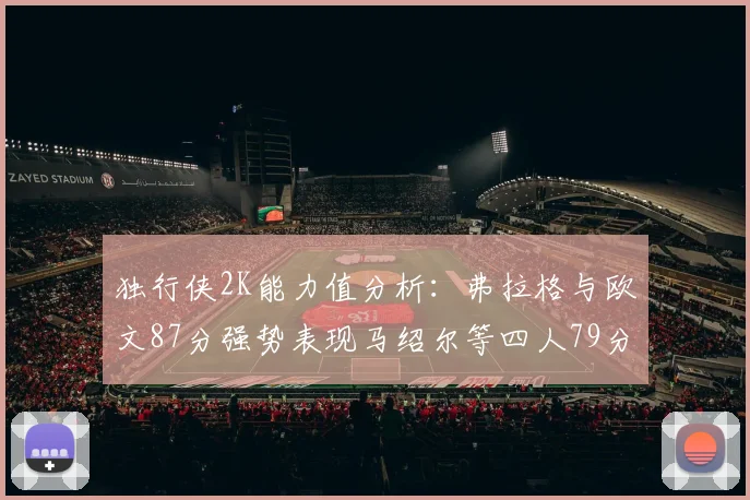 独行侠2K能力值分析：弗拉格与欧文87分强势表现马绍尔等四人79分展现潜力